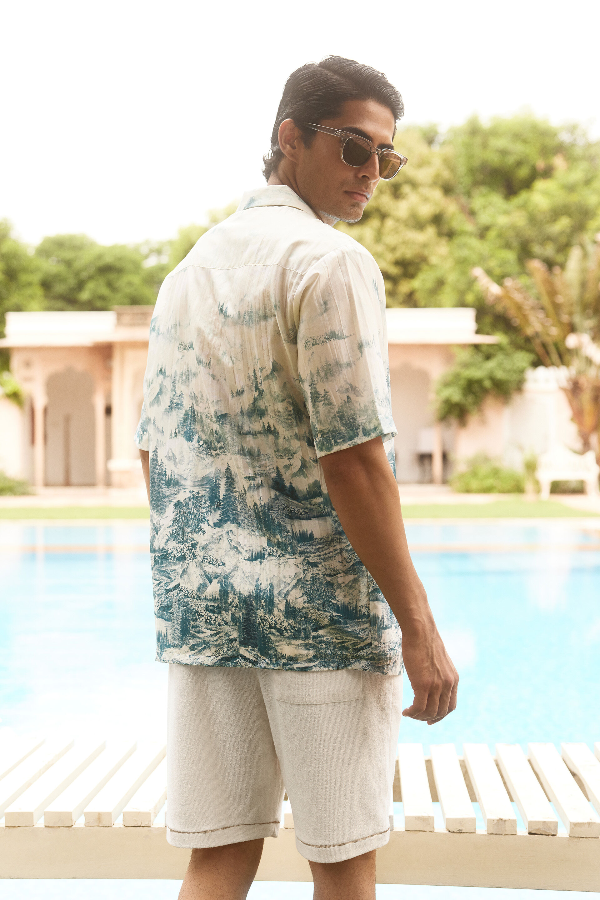 Amlan Silk Shirt - Blue